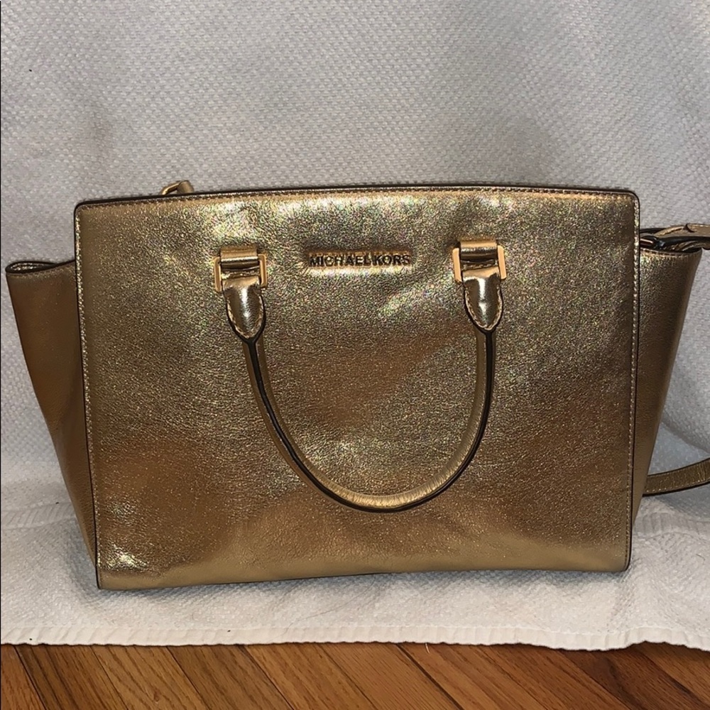 Michael Kors large metallic Selma